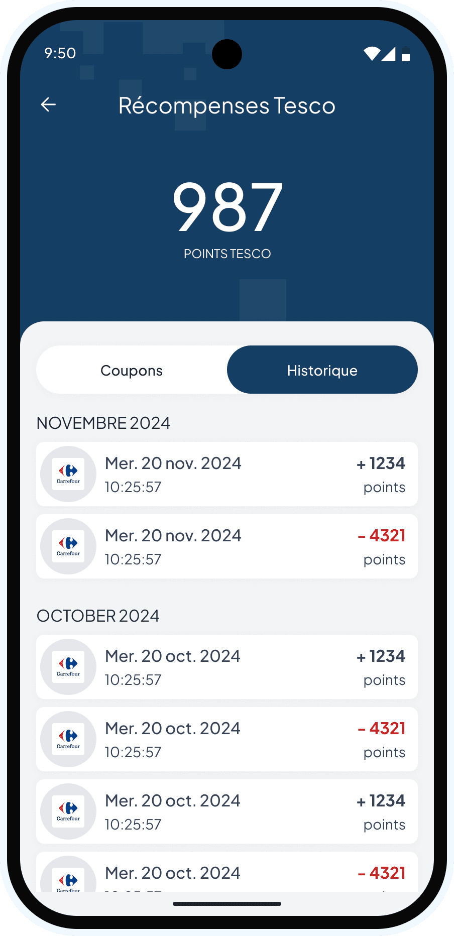 Une application de cartes de fidélité simple et fluide